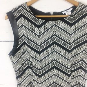 Bar III Chevron Pleather Trim Sheath Dress
